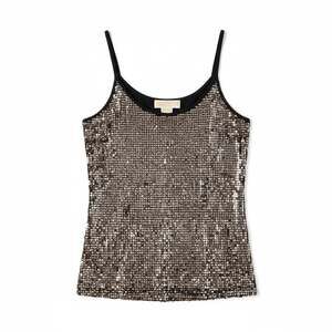 Michael Kors Sequin Cami Tank Top in Bronze / Brown - Size Petite Medium